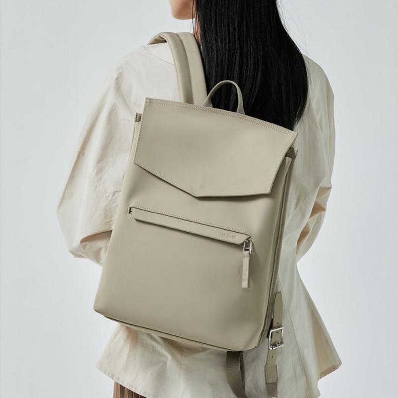 Leather Work Womens Backpack - Moda Yeni Japon Ve Kore Basit