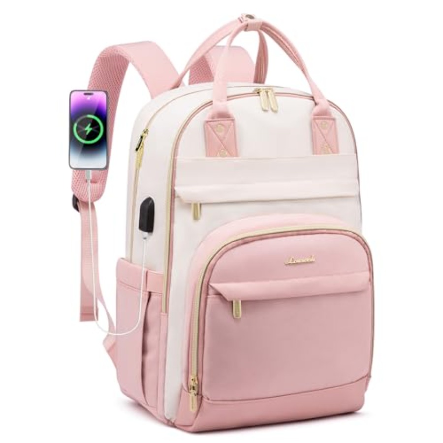 Leather Work Womens Backpack - Kadınlar için Sırt Çantası, Laptop Sırt