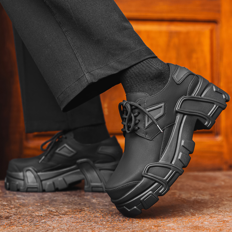 Leather Work Oxfords - Erkekler platformu için deri ayakkabı resmi