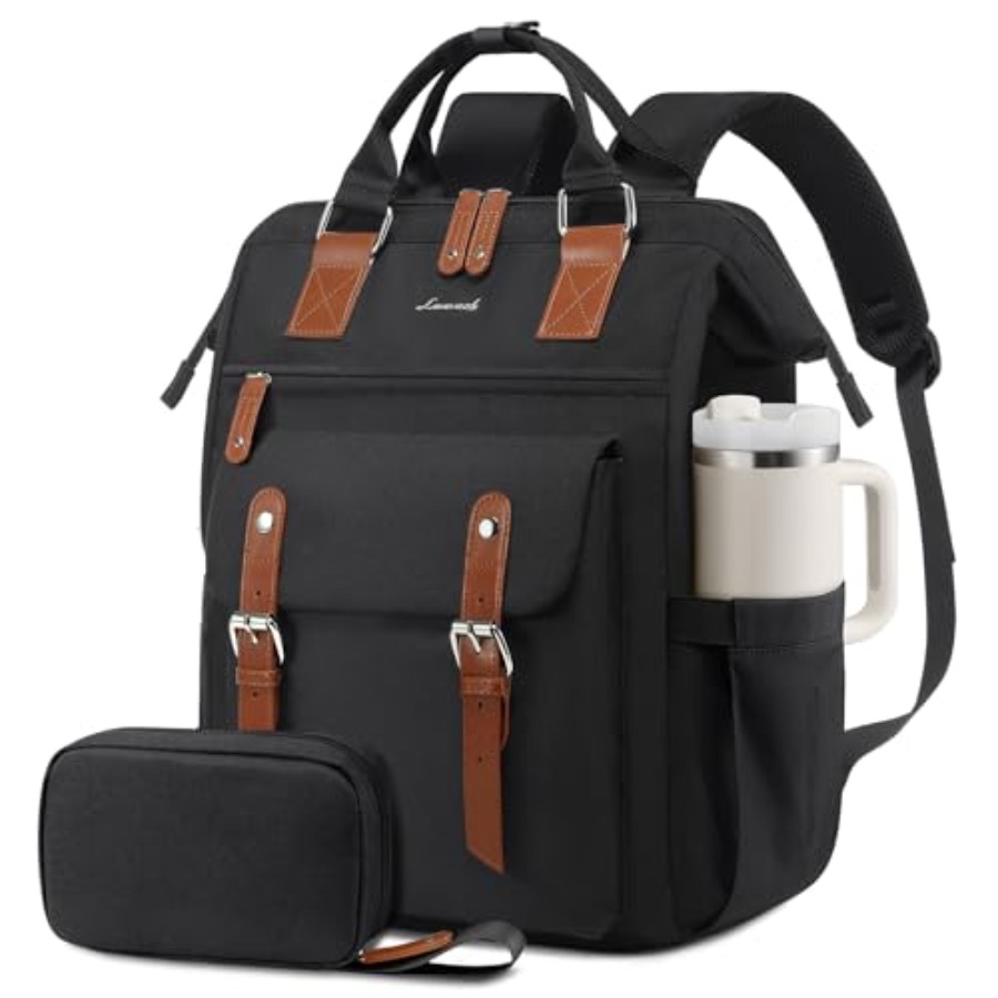 Leather Work Womens Backpack - Kadınlar için Laptop Sırt Çantası, Öğretmen