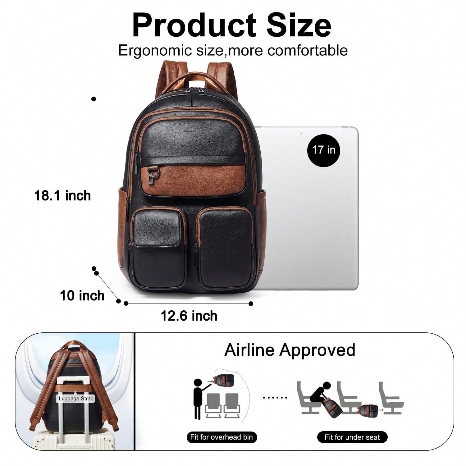 LATMAP Vegan Deri Sırt Çantası - Leather Work Womens Backpack incelemesi ve fiyatı