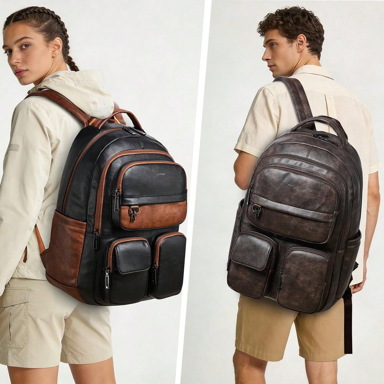 LATMAP Vegan Deri Sırt Çantası - Leather Work Womens Backpack incelemesi ve fiyatı