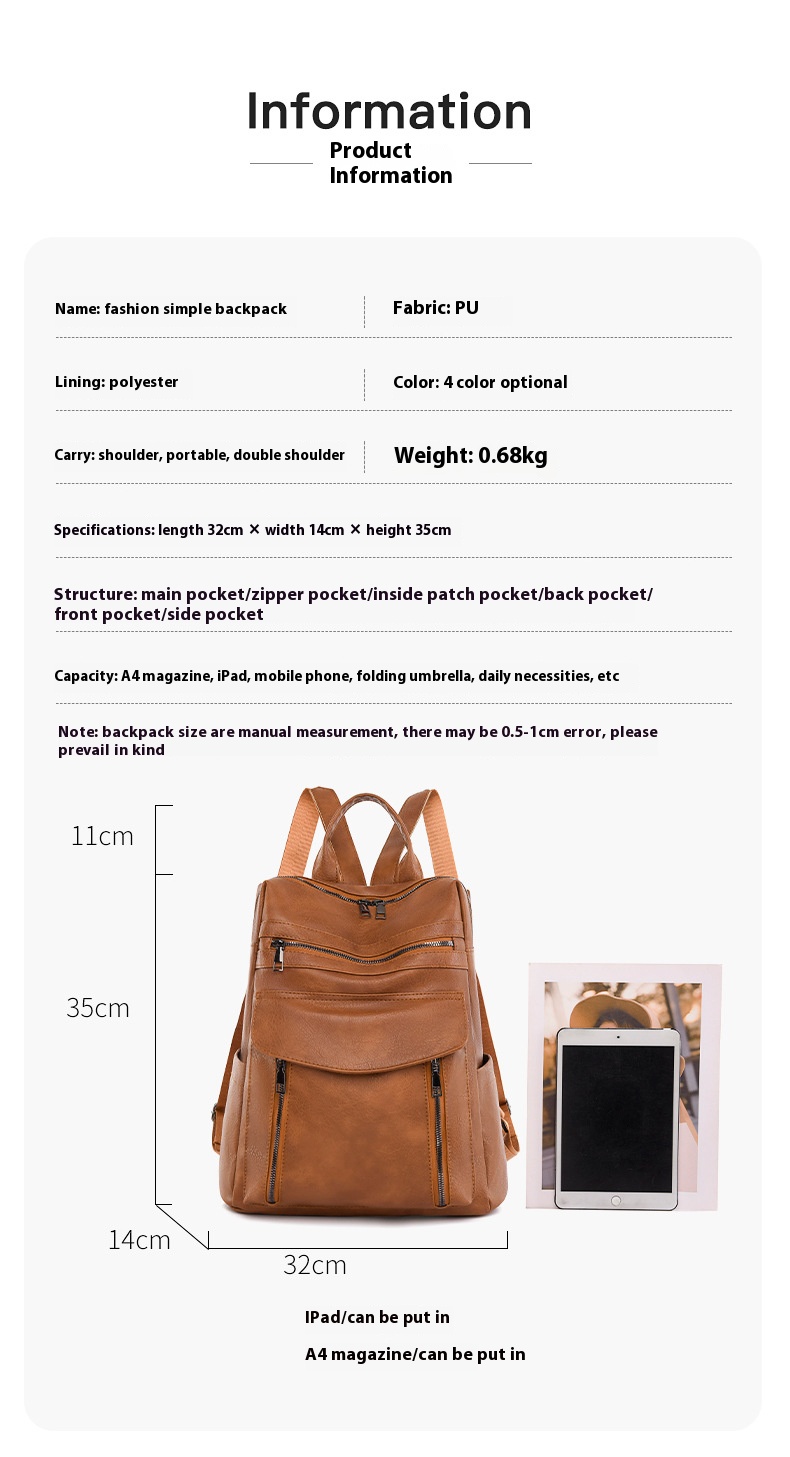 Yeni Varış Deri Dizüstü PU Sır - Leather Work Womens Backpack incelemesi ve fiyatı