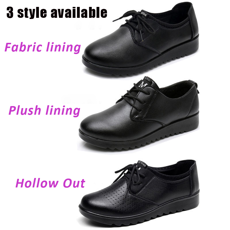 Siyah Oxford Ayakkabı Kadın İş - Leather Work Oxfords incelemesi ve fiyatı