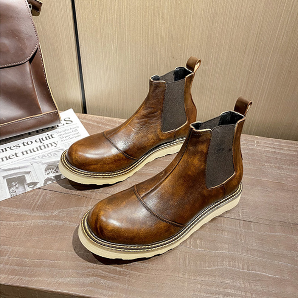 Retro Erkek Hakiki Deri Chelse - Leather Work Oxfords incelemesi ve fiyatı