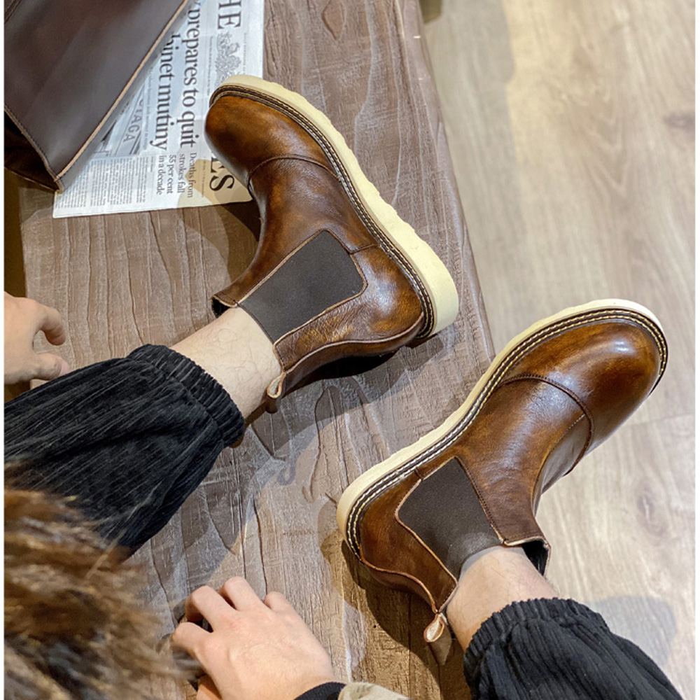 Retro Erkek Hakiki Deri Chelse - Leather Work Oxfords incelemesi ve fiyatı