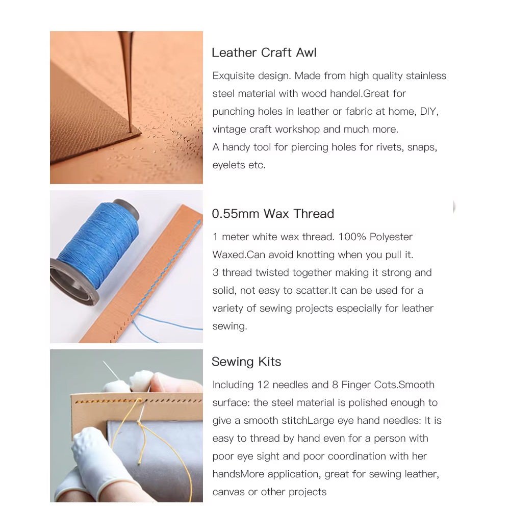 WUTA profesyonel deri zanaat a - Leatherwork Thread incelemesi ve fiyatı
