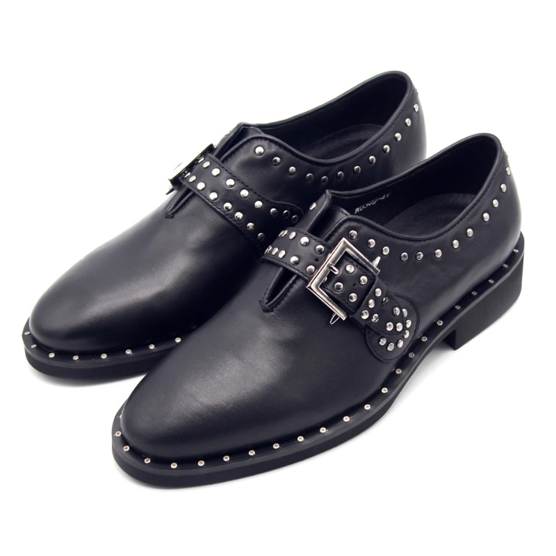 Yeni Moda Perçinli Munk Ayakka - Leather Work Oxfords incelemesi ve fiyatı
