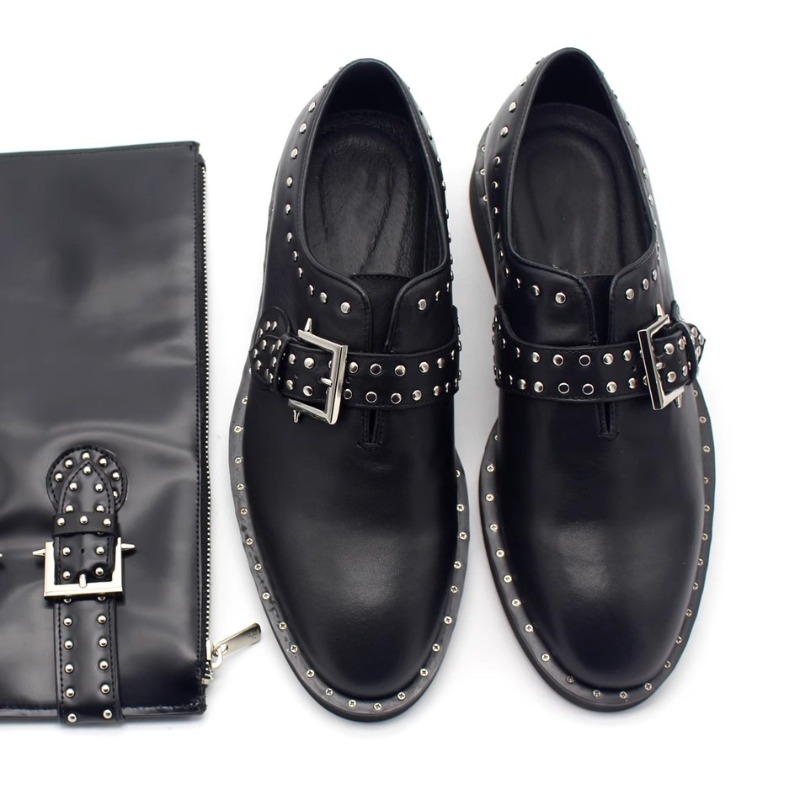 Yeni Moda Perçinli Munk Ayakka - Leather Work Oxfords incelemesi ve fiyatı