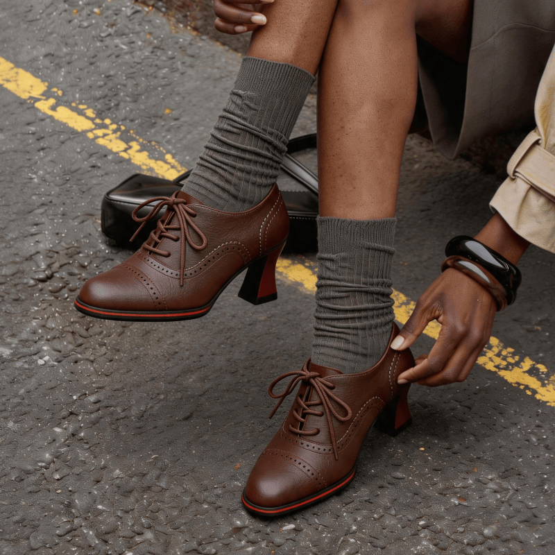 Kadın Suni Deri Brogue Oxford  - Leather Work Oxfords incelemesi ve fiyatı