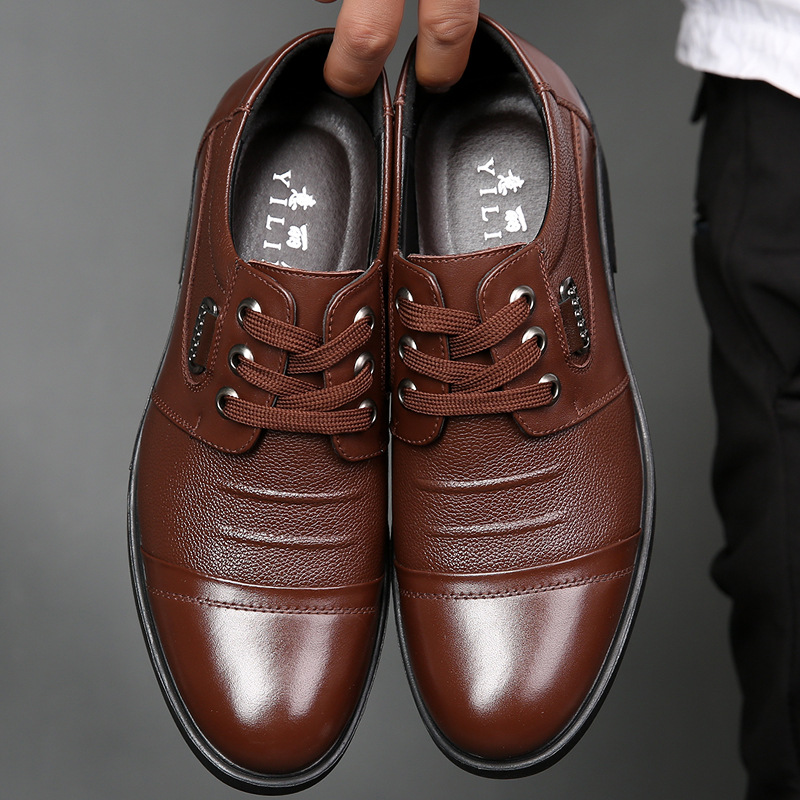 Kış erkekler hakiki deri resmi - Leather Work Oxfords incelemesi ve fiyatı